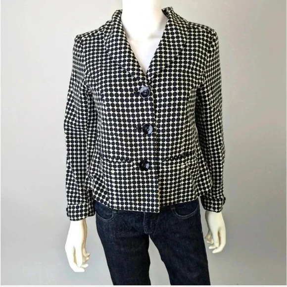 Vintage Polka Dot Cropped Jacket / Medium Petite - Picture 6 of 7
